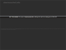 Tablet Screenshot of obermoschel.info